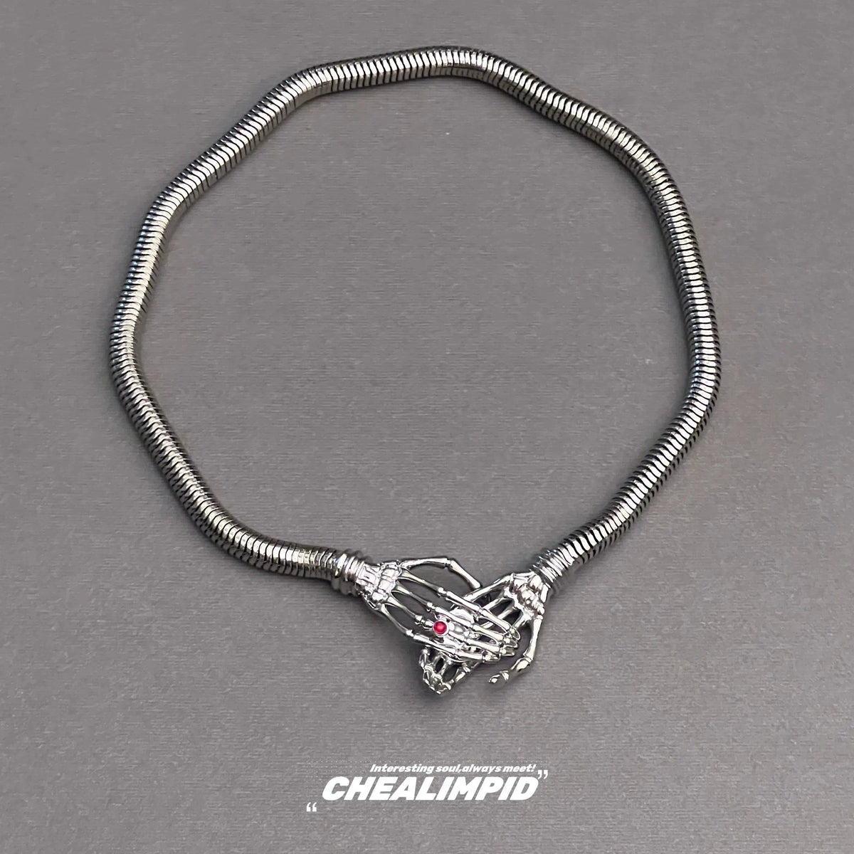 Skeleton Claw Metal Necklace