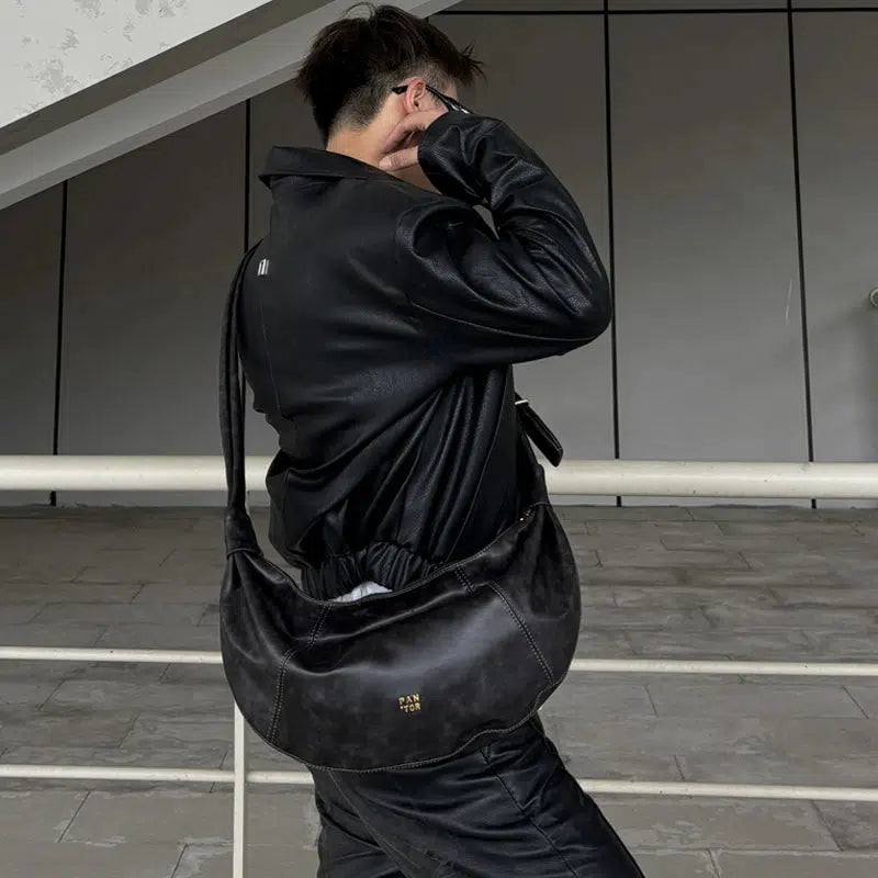 Sleek Leather Shoulder Bag