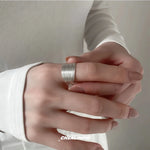 Sleek Textured Adjustable Ring