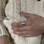 Sleek Textured Adjustable Ring