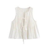 Sleeveless Blouse Pants Fashion Suit