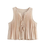 Sleeveless Blouse Pants Fashion Suit