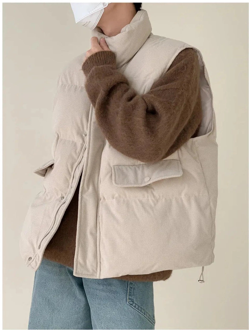 Sleeveless Padded Cotton Jacket Vest