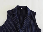 Sleeveless Pinstripe Vest and Pants Set