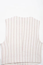 Sleeveless Striped Vest and Shorts Set