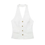 Sleeveless Vest Wide-Leg Pants Set