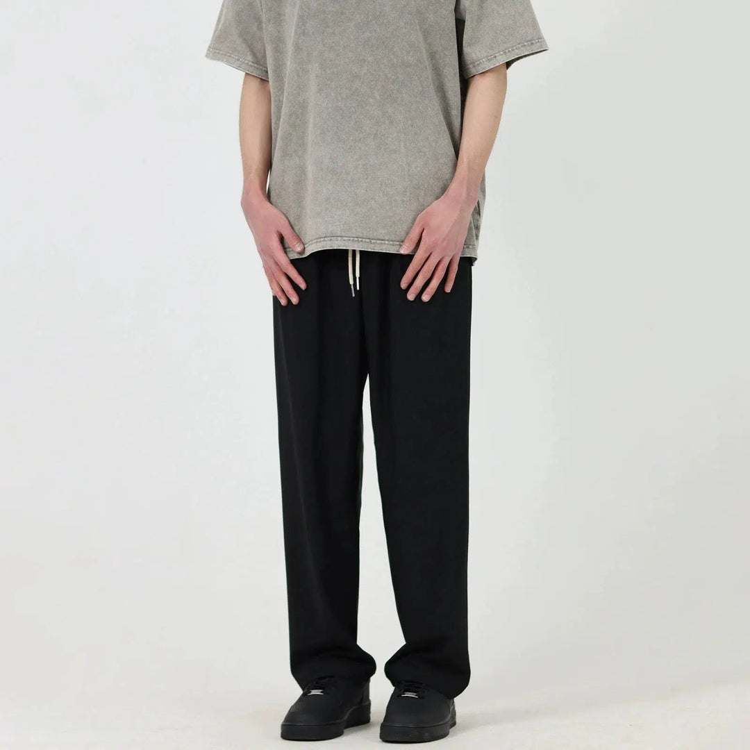Slim Drape Drawstring Pants