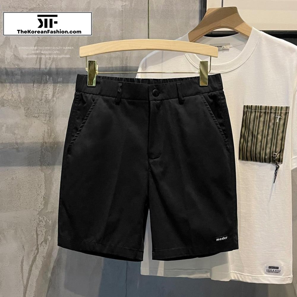 Slim Elastic Waist Shorts