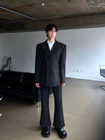 Slim Fit Black Double-breasted Blazer