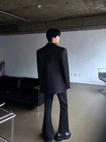 Slim Fit Black Double-breasted Blazer