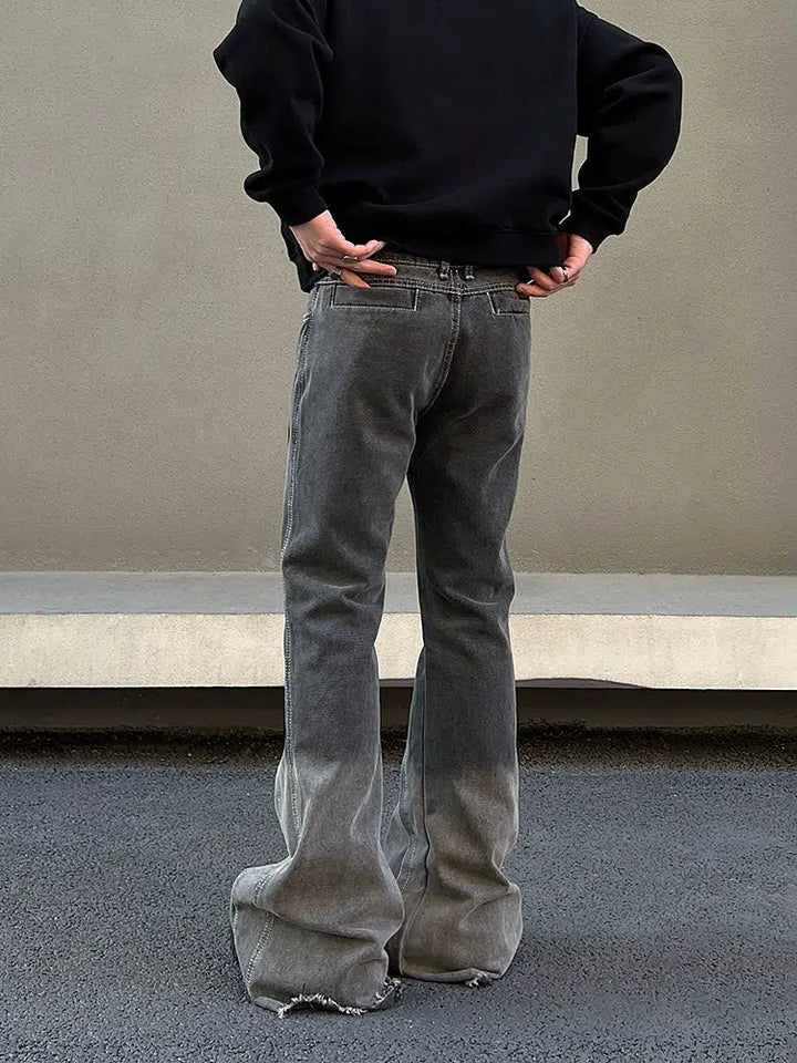Slim Fit Denim Flared Pants