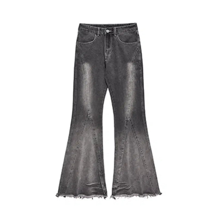 Slim Fit Denim Flared Pants