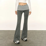 Slim Fit Flared Trousers