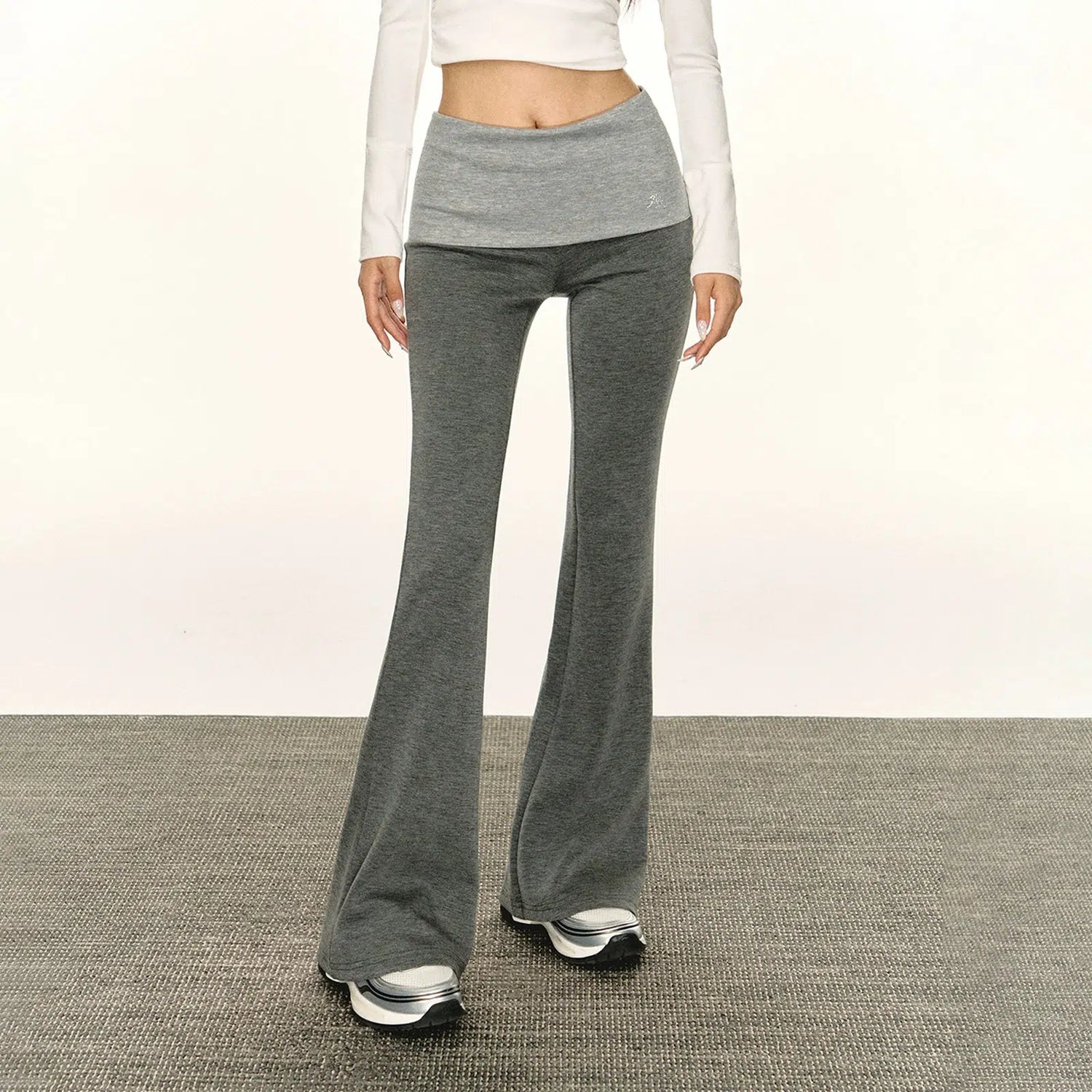 Slim Fit Flared Trousers