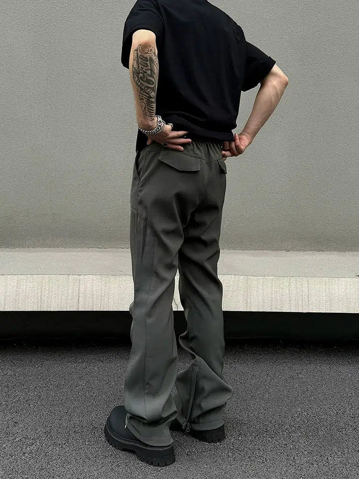 Slim Fit Straight Leg Trousers