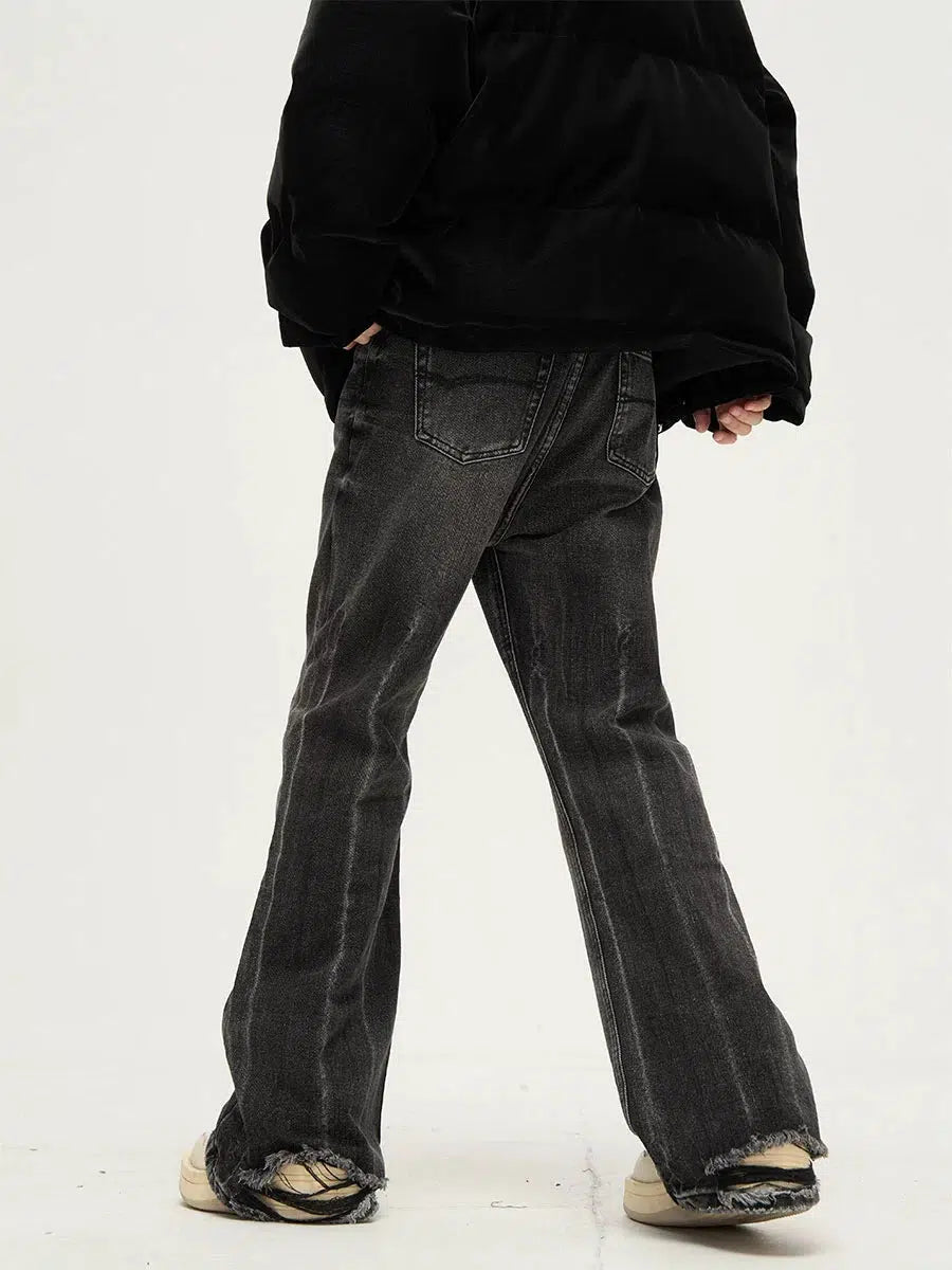 Slim Fit Washed Straight Leg Jeans