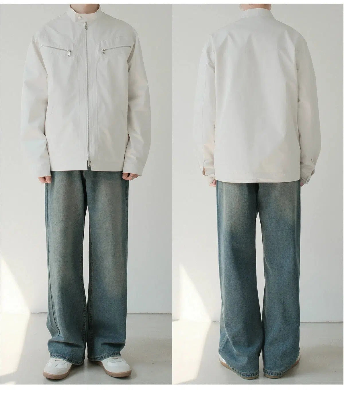 Slim Fit Zip-Up Casual Jacket