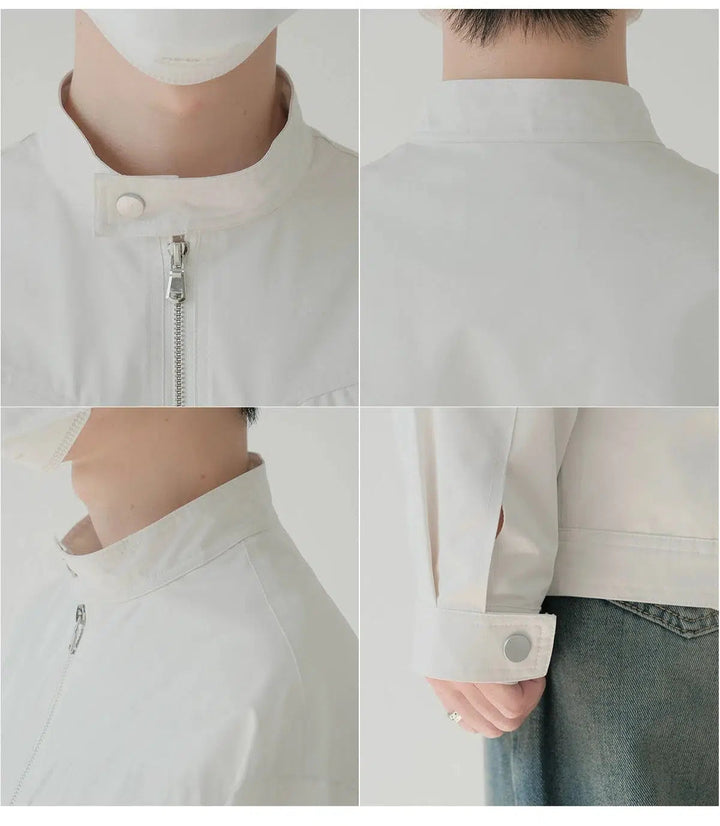 Slim Fit Zip-Up Casual Jacket