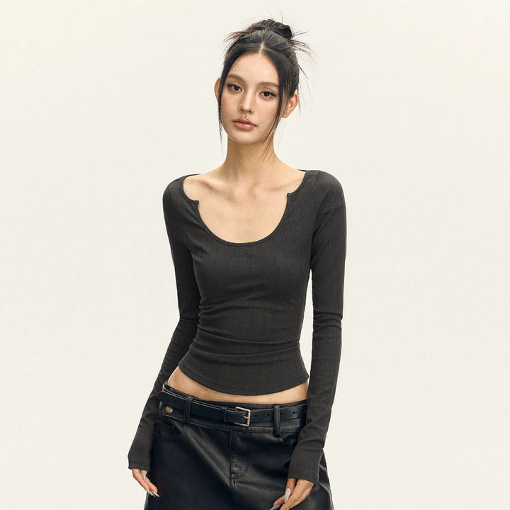 Slim Fit long Sleeve Bottoming Shirt
