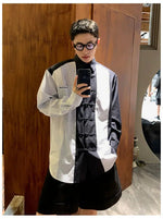 Slim-fit Color-block Striped Shirt