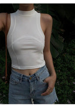 Slim-fit Midriff-baring Tank Top