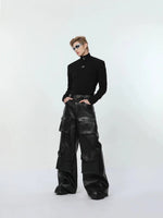 Slim-fit Stand Collar Long-sleeved T-shirt