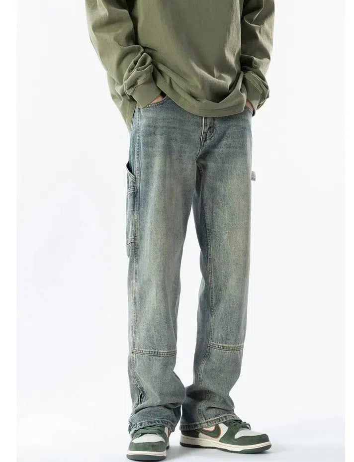 Slit Zipper Jeans