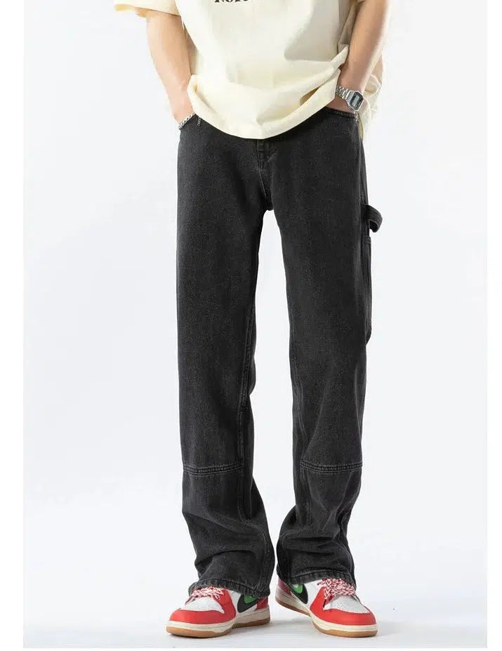 Slit Zipper Jeans