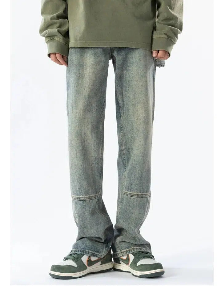 Slit Zipper Jeans