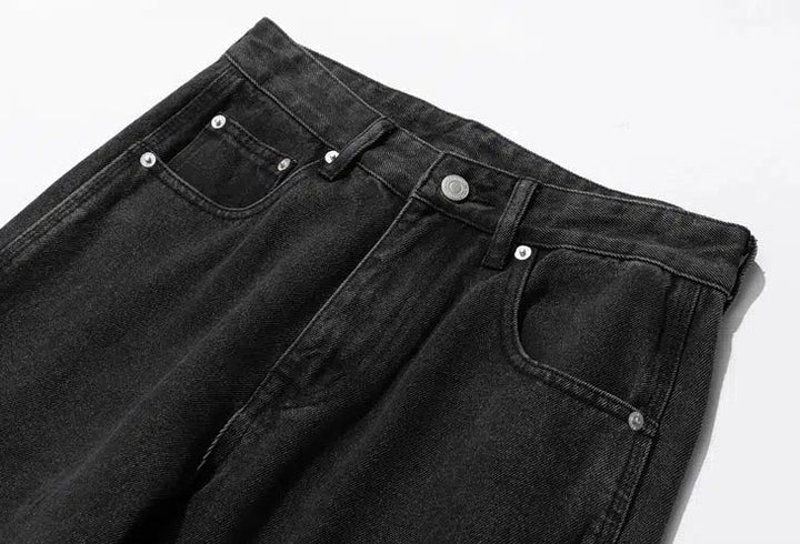 Slit Zipper Jeans