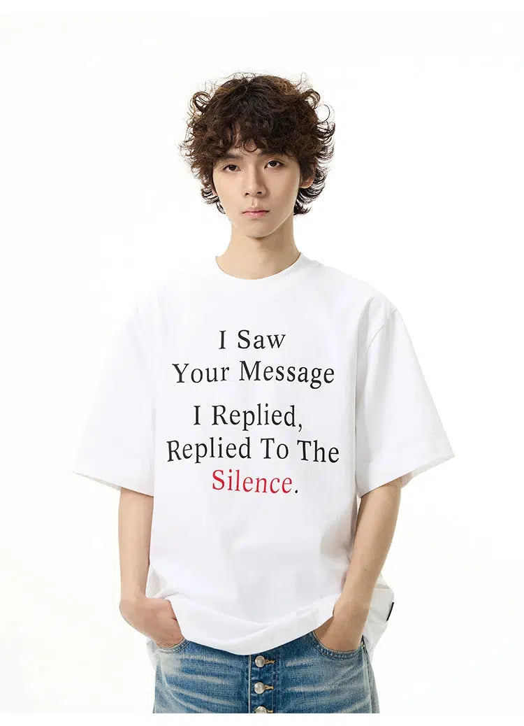 Slogan Short Sleeve Printed T-shirt