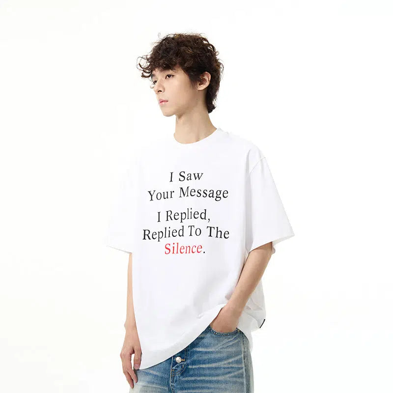 Slogan Short Sleeve Printed T-shirt