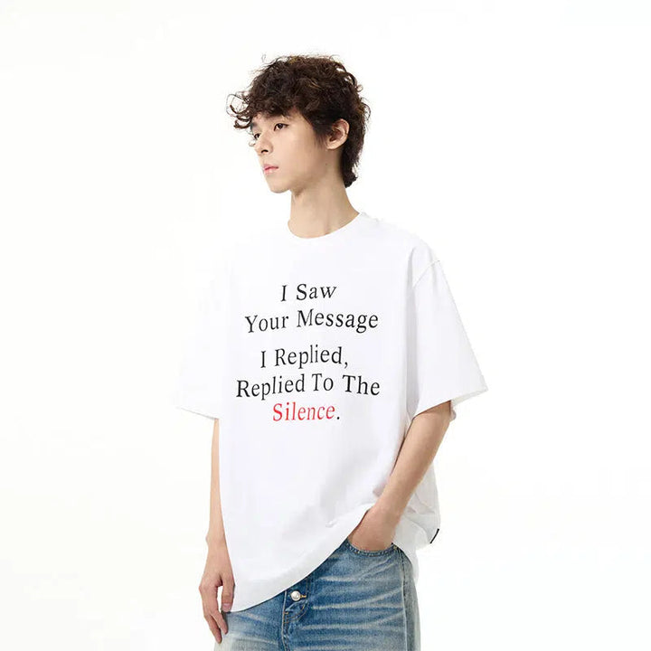 Slogan Short Sleeve Printed T-shirt