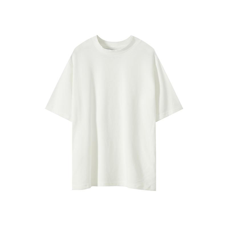 Small Collar Cotton Basic T-Shirt