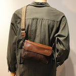 Small Faux Leather Messenger Bag