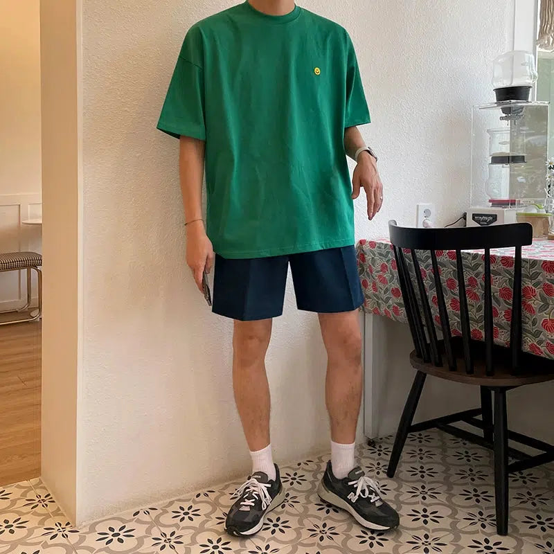 Smiley Face Embroidery T-shirt