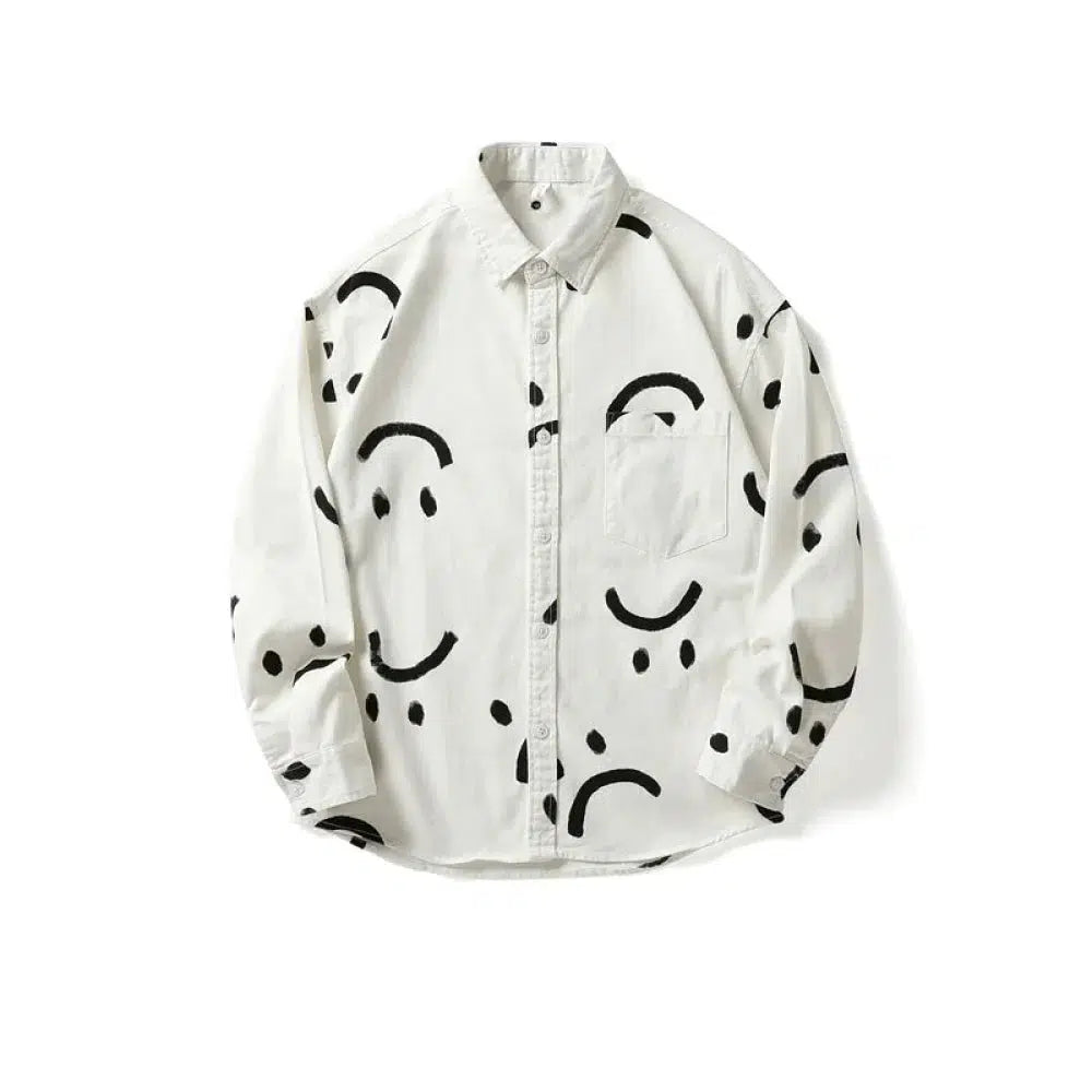 Smiling Face Printed Shirt