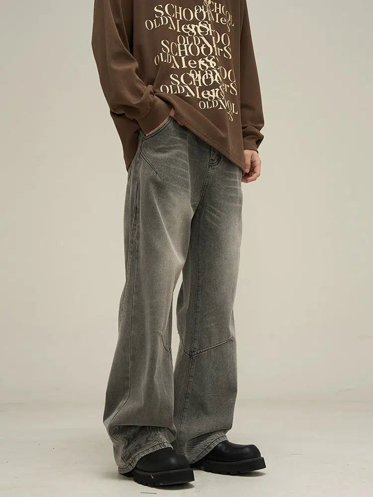 Smoky Gray Straight-leg Jeans