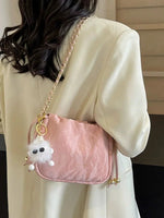 Soft Finish Drawstring Chain Bag