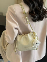 Soft Finish Drawstring Chain Bag