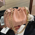 Soft Finish Drawstring Chain Bag