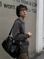 Soft Leather Tote Crossbody Bag