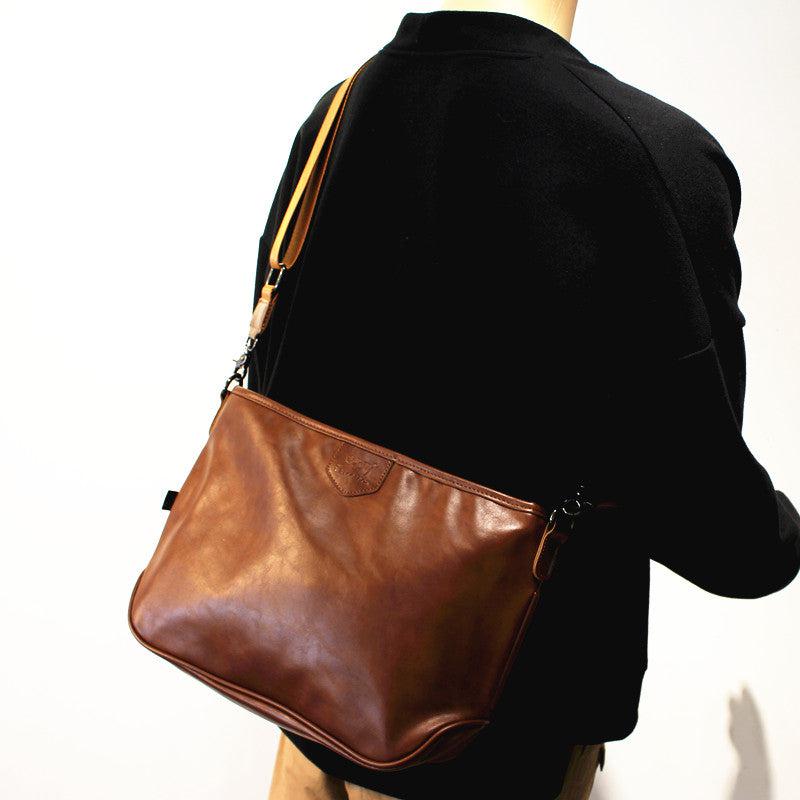 Soft Leather Zipper Shoulder Bag Info