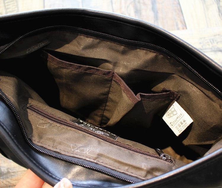 Soft Leather Zipper Shoulder Bag Info