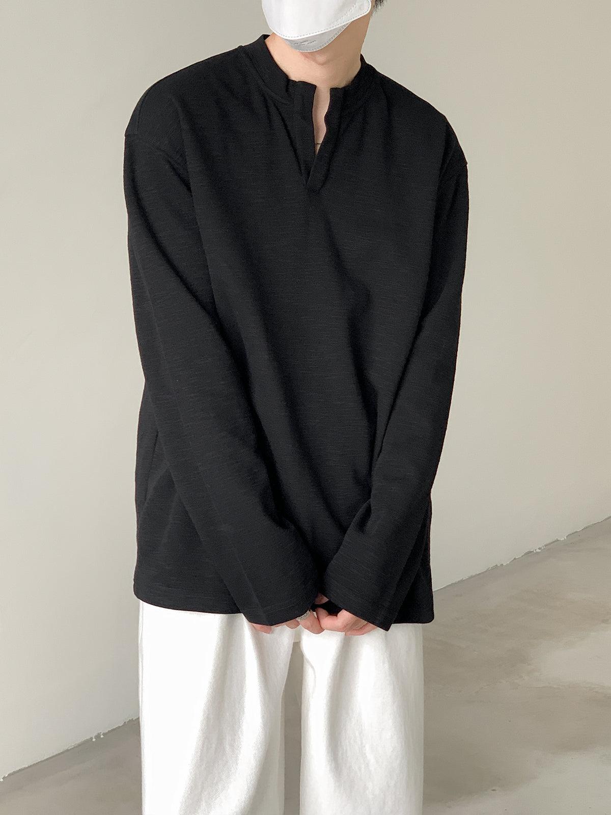 Soft Notched V-Neck Pullover