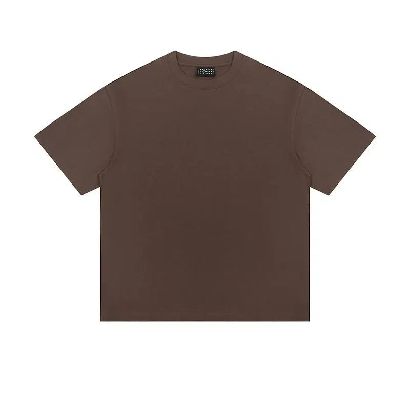 Solid Color Basic Short Sleeve T-shirt