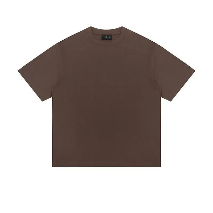 Solid Color Basic Short Sleeve T-shirt