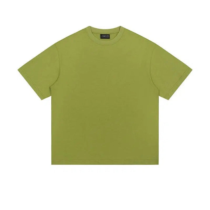 Solid Color Basic Short Sleeve T-shirt