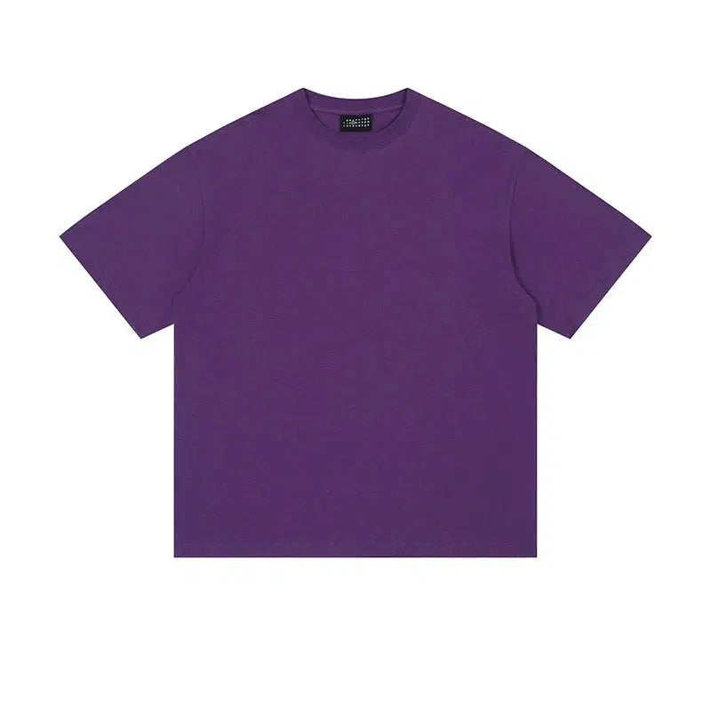 Solid Color Basic Short Sleeve T-shirt