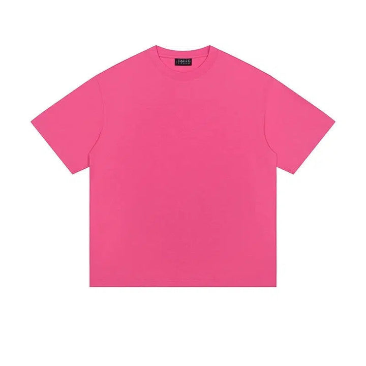 Solid Color Basic Short Sleeve T-shirt
